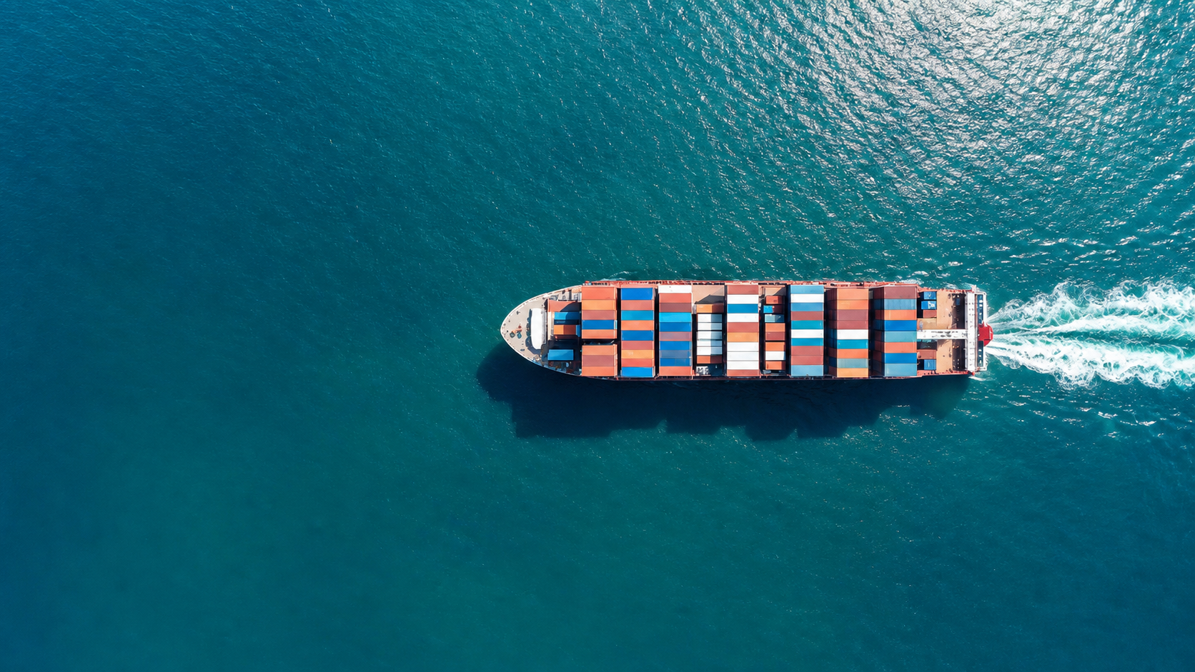 Illustration of ocean freight logistics